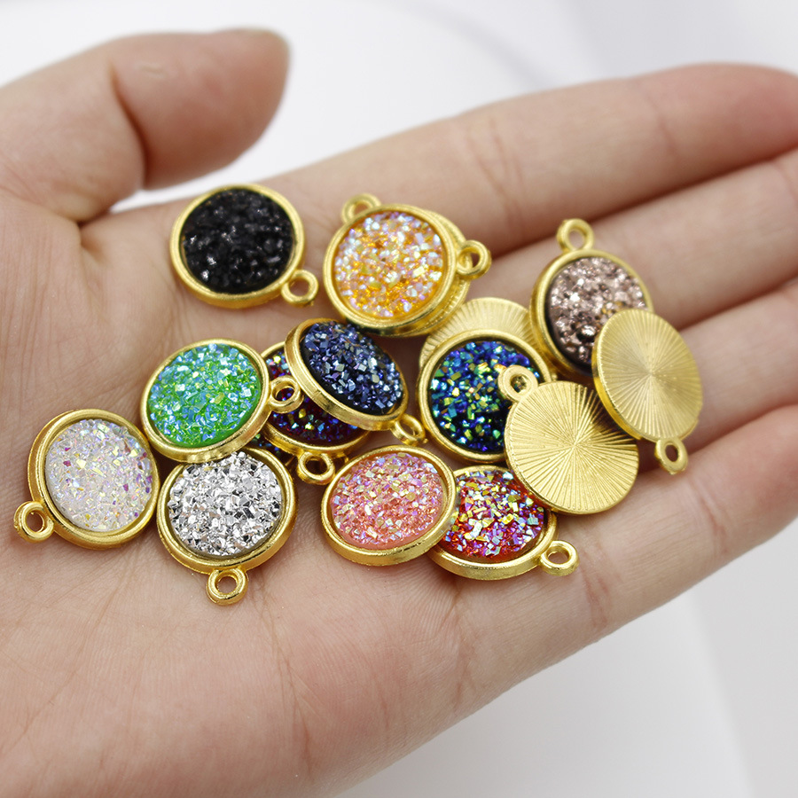 12MM Druzy Drusy stone pendant Gold Bling Resin Round charm For neckalces Making Fashion Jewelry wjl2398
12MM Druzy Drusy stone pendant Gold Bling Resin Round charm For neckalces Making Fashion Jewelry wjl2398