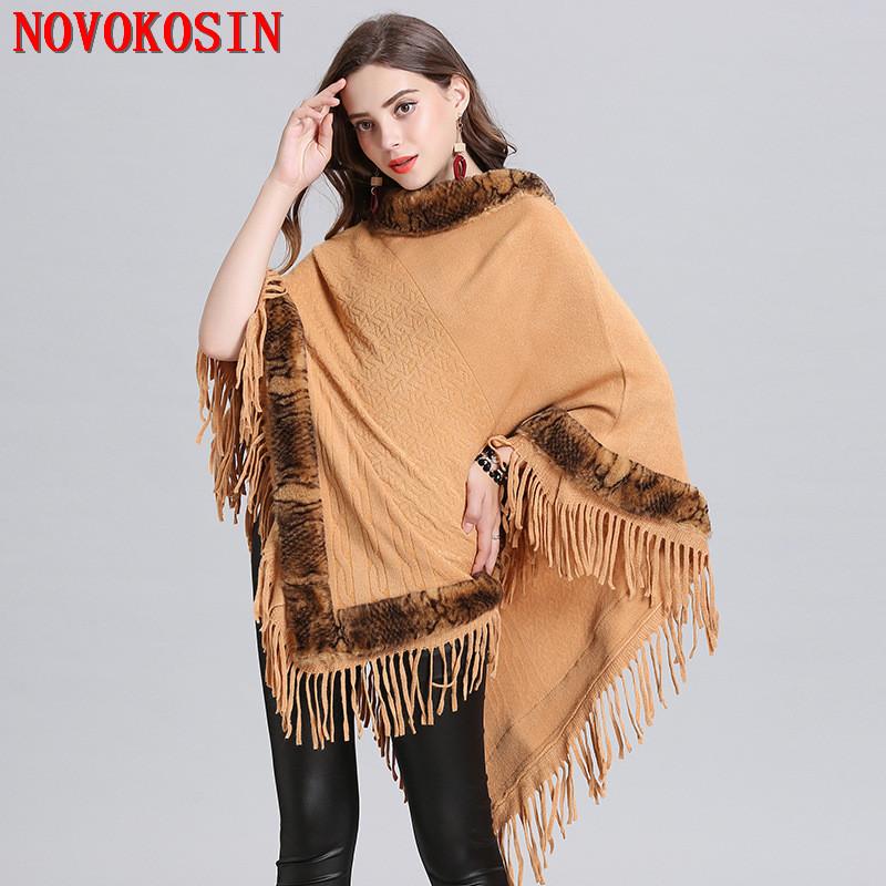 Scarves SC322 Black Red Cloak 2021 Plus Size Fur O Neck Pullover Women Loose Capes Winter Faux Knitted Triangle Tassel Sweater 
Scarves SC322 Black Red Cloak 2021 Plus Size Fur O Neck Pullover Women Loose Capes Winter Faux Knitted Triangle Tassel Sweater