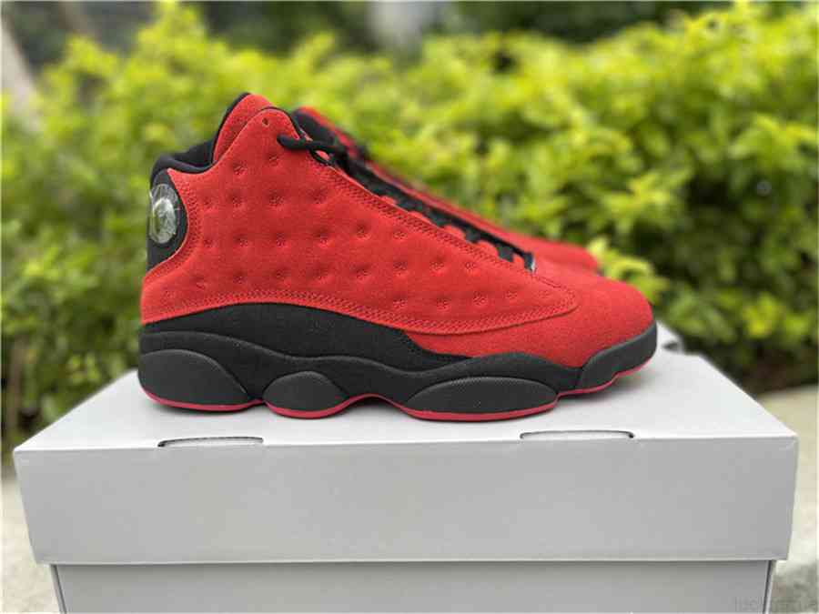2021 New Release Authentic 13 Reverse Bred Athletic Shoes Men 13S Real Carbon Fiber University Red Zapatos Sneakers With Original Box