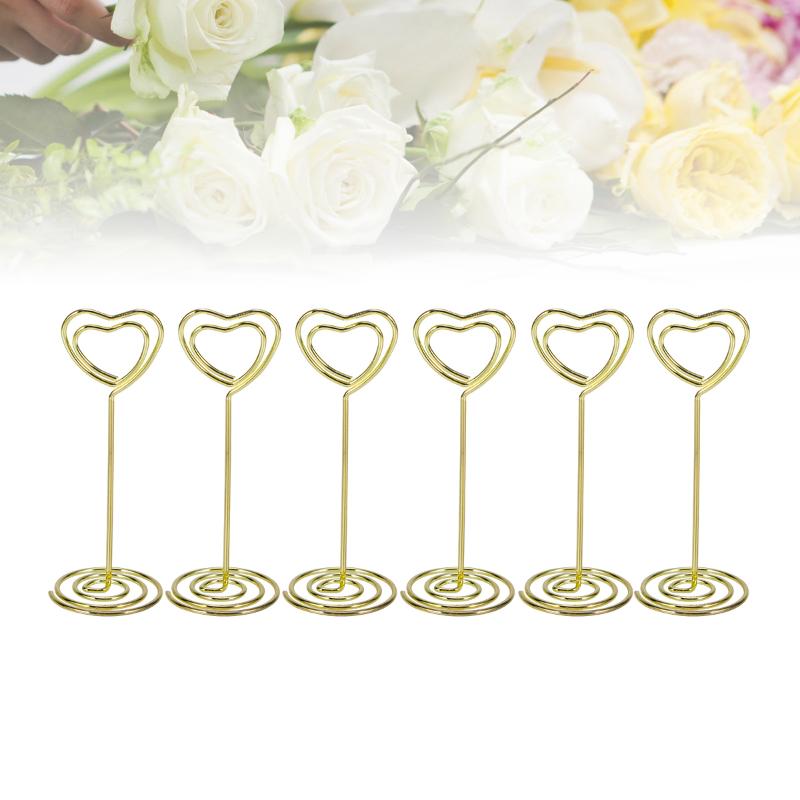 Party Decoration 6 Pcs Gold Heart Shape Po Holder Stands Table Number Holders Place Paper Menu Clips For Weddings (Golden)
Party Decoration 6 Pcs Gold Heart Shape Po Holder Stands Table Number Holders Place Paper Menu Clips For Weddings (Golden)