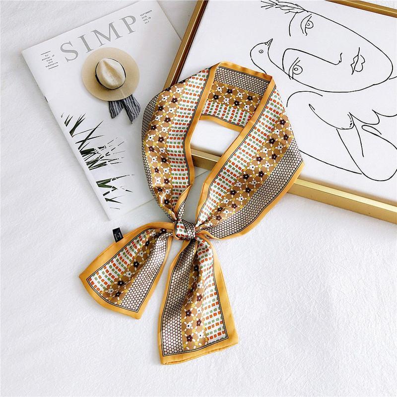 Scarves Double-Sided Printing Long Satin Silk Neckerchief For Women Spring Autumn All-match Wrist Strap Hat Bag Ribbon Hairband 9X98CM, Blue;gray
Scarves Double-Sided Printing Long Satin Silk Neckerchief For Women Spring Autumn All-match Wrist Strap Hat Bag Ribbon Hairband 9X98CM, Blue;gray