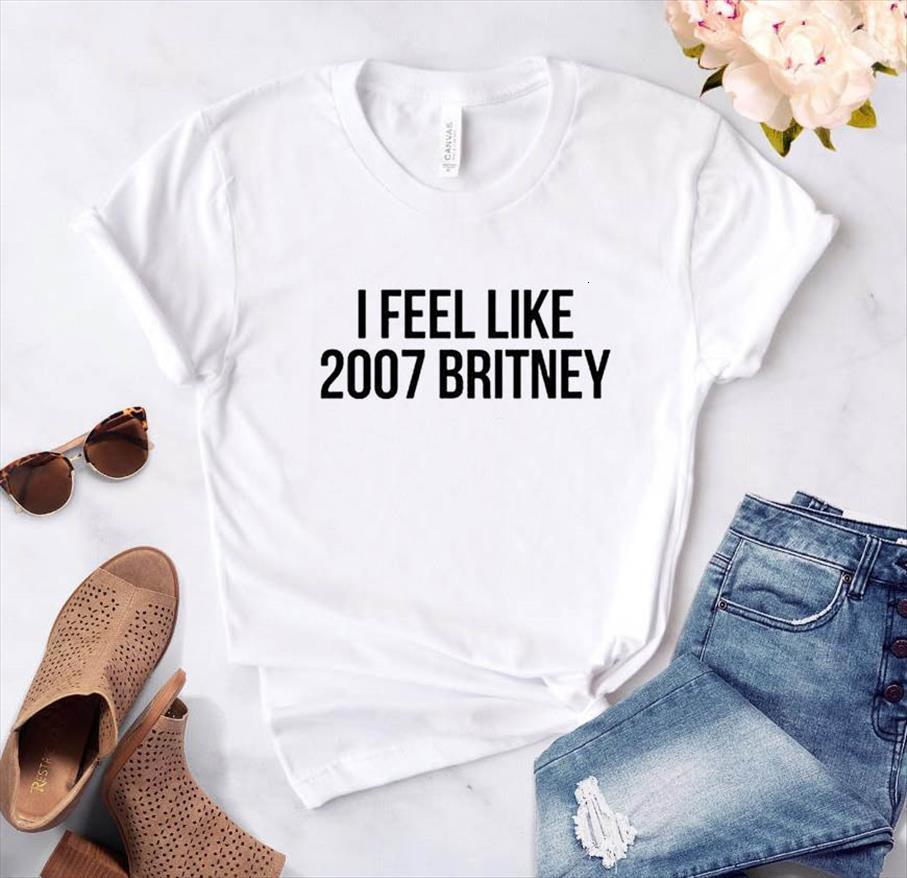 I Feel Like 2007 Britney Women T Shirts Letters Print Short Sleeve O Neck Loose Ladies Tee, White
I Feel Like 2007 Britney Women T Shirts Letters Print Short Sleeve O Neck Loose Ladies Tee, White