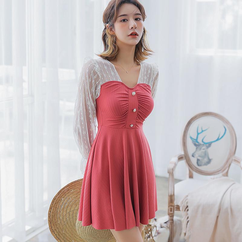 One-Piece Suits Lace Long Sleeve Swimsuit Patchwork Beach Bathsuit Boyshort One Piece Swimwear Push Up Padded Beachwear Women Swim Monokini
One-Piece Suits Lace Long Sleeve Swimsuit Patchwork Beach Bathsuit Boyshort One Piece Swimwear Push Up Padded Beachwear Women Swim Monokini