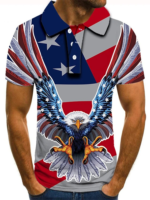 American flag eagle pattern men' 3D printed T-shirt visual impact party top streetwear punk gothic round neck high quality American muscle style short sleeves, White
American flag eagle pattern men' 3D printed T-shirt visual impact party top streetwear punk gothic round neck high quality American muscle style short sleeves, White
