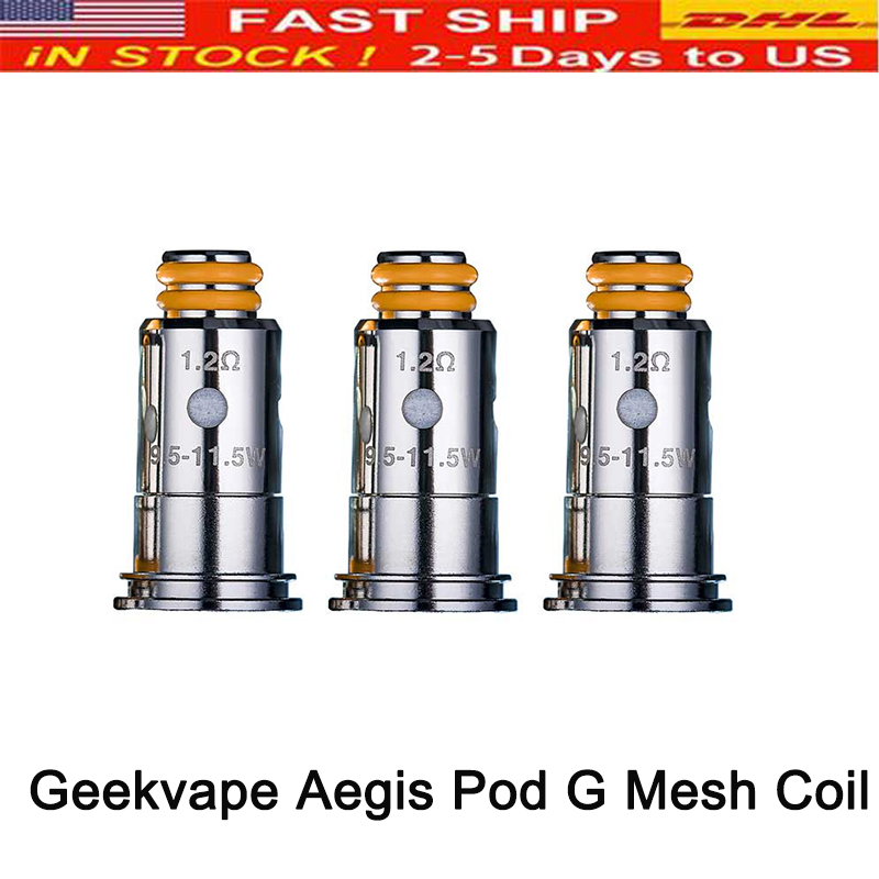 5pcs/Pack Geekvape Aegis Pod G Mesh Coil 1.2ohm 0.6ohm Replacement Coils Head For Geek Vape Aegis Pod System Kit 0266337
5pcs/Pack Geekvape Aegis Pod G Mesh Coil 1.2ohm 0.6ohm Replacement Coils Head For Geek Vape Aegis Pod System Kit 0266337