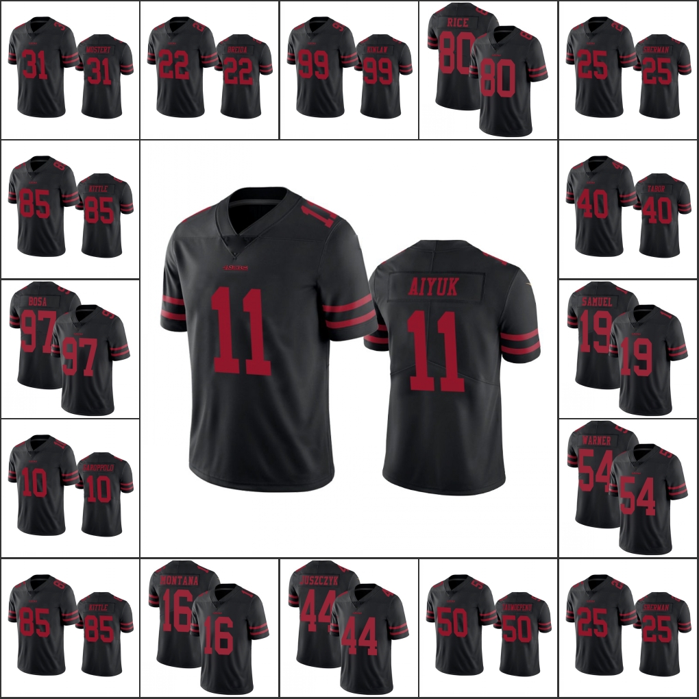 San Francisco49ersMen #85 George Kittle 44 Kyle Juszczyk 97 Nick Bosa 80 Jerry Rice Women Youth Black Vapor Limited Jersey, Black;red
San Francisco49ersMen #85 George Kittle 44 Kyle Juszczyk 97 Nick Bosa 80 Jerry Rice Women Youth Black Vapor Limited Jersey, Black;red