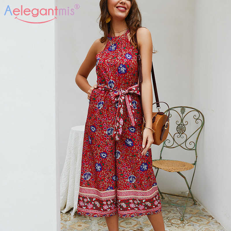 Aelegantmis Summer Loose Floral Print Jumpsuit Women High Street Sleeveless Casual Jumpsuits Ladies Fashion Rompers 210607, Green
Aelegantmis Summer Loose Floral Print Jumpsuit Women High Street Sleeveless Casual Jumpsuits Ladies Fashion Rompers 210607, Green