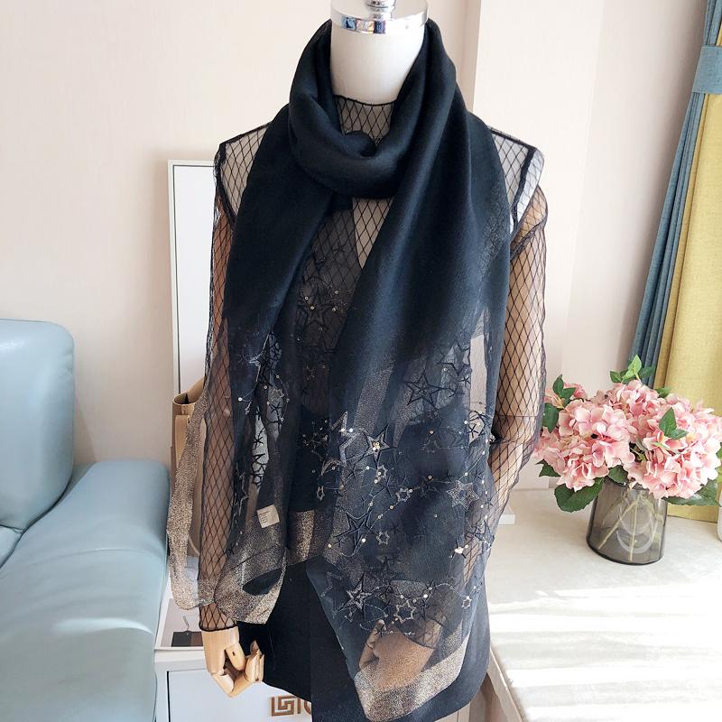 Hats, Scarves & Gloves Sets Hangzhou China Real Silk Wool Embroidery Five-pointed Star Scarf Women's Shawl Ornament Size:70*190cm (dry Clean
Hats, Scarves & Gloves Sets Hangzhou China Real Silk Wool Embroidery Five-pointed Star Scarf Women's Shawl Ornament Size:70*190cm (dry Clean