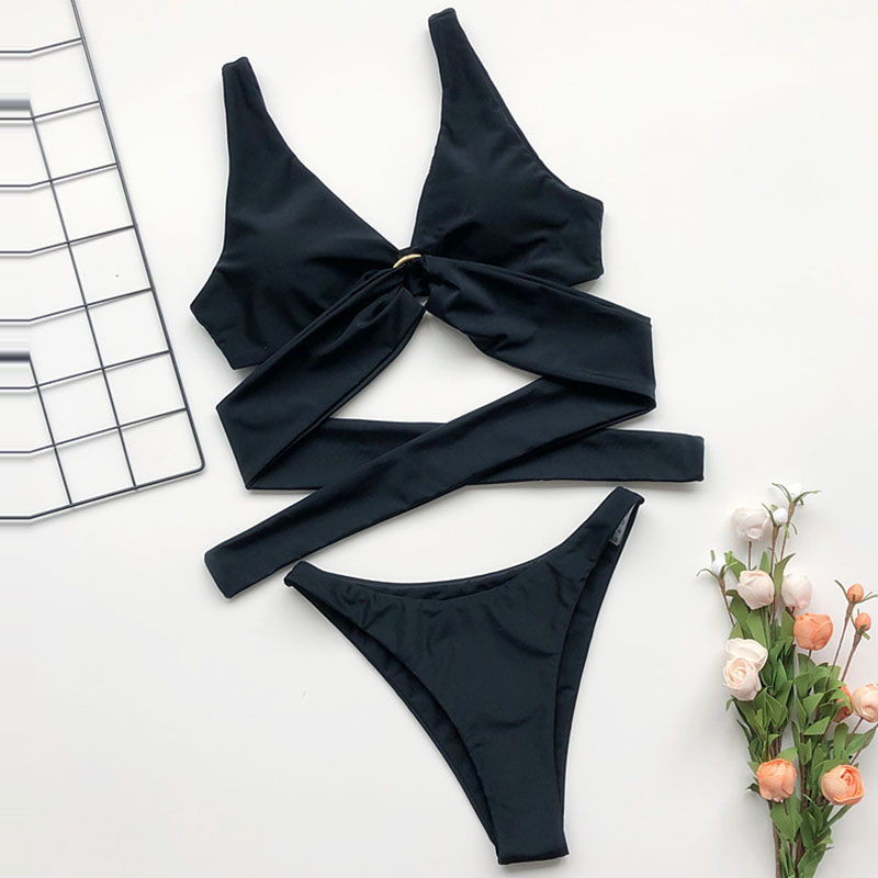 2021ingaga 2021 black bikinis swimsuits cross bandage swimwear women solid push up biquini bathing suit women padded beach wear, White;black
2021ingaga 2021 black bikinis swimsuits cross bandage swimwear women solid push up biquini bathing suit women padded beach wear, White;black