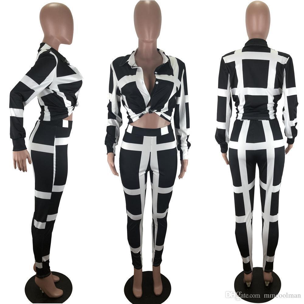 Women Designers Clothes 2023 two piece set pants printed stripes tracksuit top and club sexy outfits matching sets