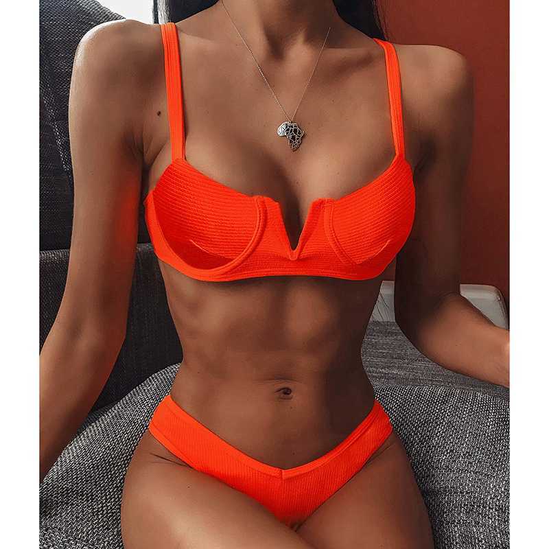 Women's Swimwear Sexy Bikini Mujer Push up Women High rise set Neon Green Red Orange Swimsuit Female Bathing suit Monokini 4T6K, White;black
Women's Swimwear Sexy Bikini Mujer Push up Women High rise set Neon Green Red Orange Swimsuit Female Bathing suit Monokini 4T6K, White;black