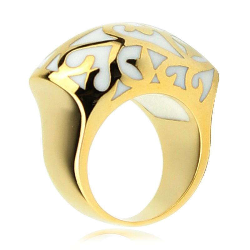 Cluster Rings Fashion Ball Shape 316L Stainless Steel Finger Ring White Flower Resin Enamel Women
Cluster Rings Fashion Ball Shape 316L Stainless Steel Finger Ring White Flower Resin Enamel Women