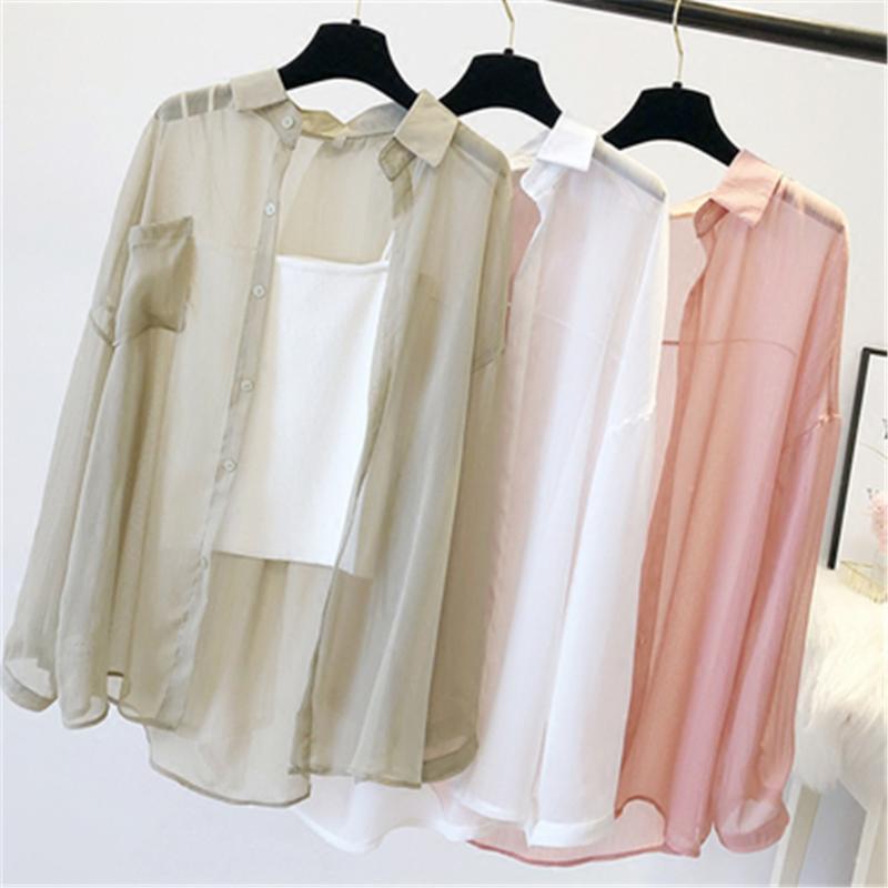 Women's Blouses & Shirts 2022 Women Thin Coat Casual Summer Sun Protection Clothes Female Cardigan Shirt Clothing Tops Blouse For Woman Cove, White
Women's Blouses & Shirts 2022 Women Thin Coat Casual Summer Sun Protection Clothes Female Cardigan Shirt Clothing Tops Blouse For Woman Cove, White