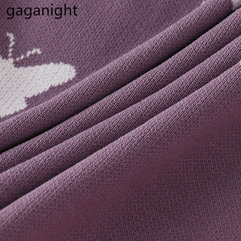 Butterfly Women Knitted Cardigan Long Sleeve Single Breasted Fashion Kardigan Casual Loose Cardigans Chic Korean Tops 210601