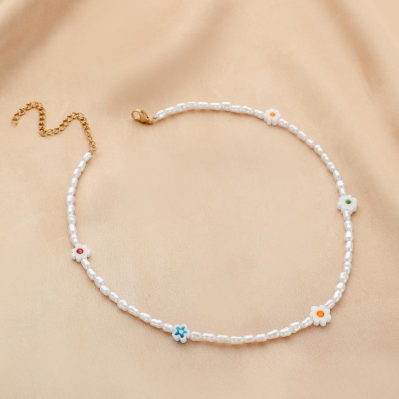 Chokers Origin Summer Bohemia Handmade Genuine Pearl Beaded Necklace For Women Ladies Cute Flowers Charm Accessories
Chokers Origin Summer Bohemia Handmade Genuine Pearl Beaded Necklace For Women Ladies Cute Flowers Charm Accessories