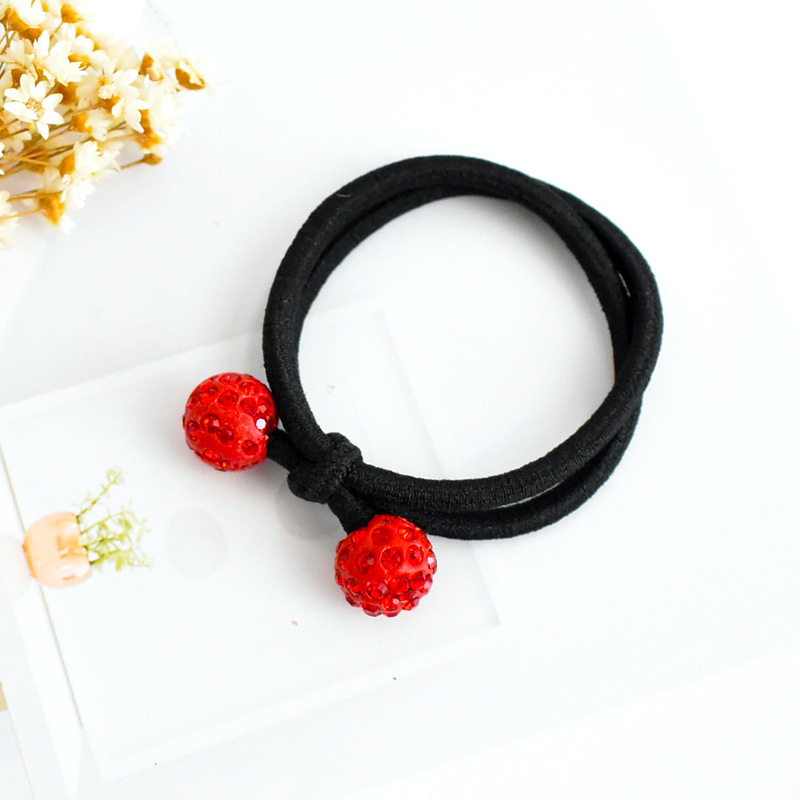 Korea Ball Girl Hair Ropes Crystal Pearl Elastic Rubber Band for Kids Woman Hairs Ties Accessories 0362