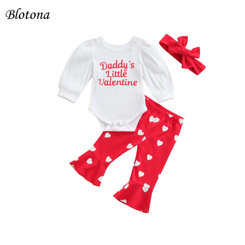 Clothing Sets Blotona Baby Girl Valentine's Day Clothes Set, Letter Print Long-Sleeved Jumpsuit+Heart-Pattern Flared Pants+Bow Headband, 0-1, White
Clothing Sets Blotona Baby Girl Valentine's Day Clothes Set, Letter Print Long-Sleeved Jumpsuit+Heart-Pattern Flared Pants+Bow Headband, 0-1, White