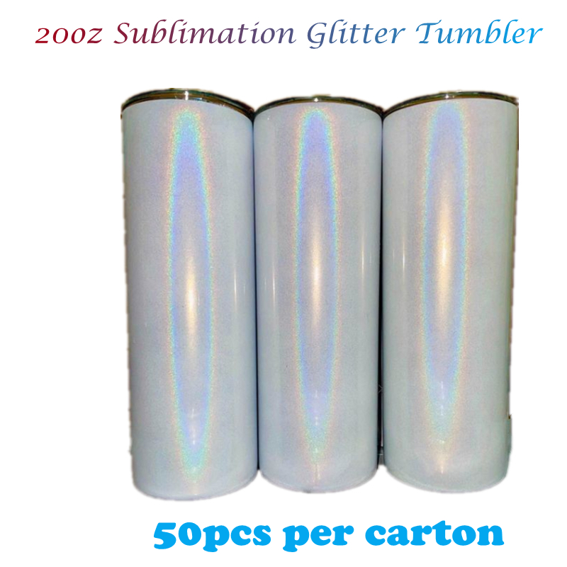 US Warehouse 20oz Straight Sublimation Glitter Tumblers Rainbow Color Clear Straws Stainless Steel Glossy blank white Double wall Vacuum Insulated Travel cup, 20oz glitter (50pcs/carton)
US Warehouse 20oz Straight Sublimation Glitter Tumblers Rainbow Color Clear Straws Stainless Steel Glossy blank white Double wall Vacuum Insulated Travel cup, 20oz glitter (50pcs/carton)