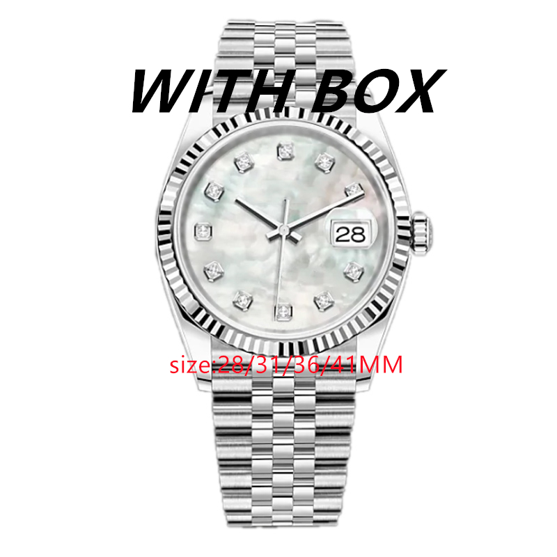 Men's automatic mechanical watch 36/41MM 904L all stainless steel watches Women's 28/31 quartz battery super luminous sapphire waterproof wristwatch montre de luxe
Men's automatic mechanical watch 36/41MM 904L all stainless steel watches Women's 28/31 quartz battery super luminous sapphire waterproof wristwatch montre de luxe