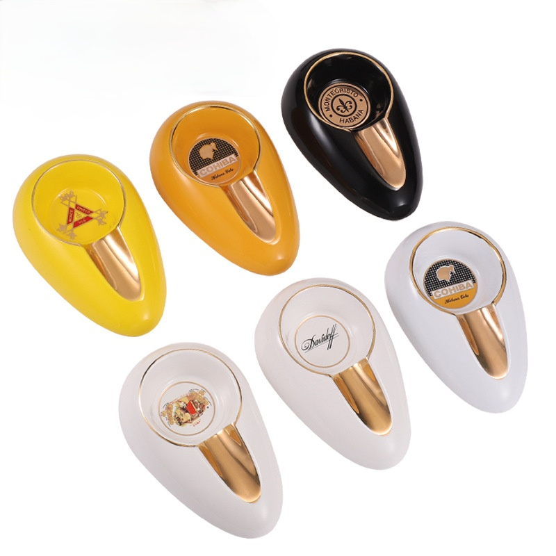 Cohiba Cigar Ashtray Ceramic Cigar Gadgets Single Cigar Holder Round Ash Slot Yellow Tobacco Cigarette Ashtray W/ Gift Box
Cohiba Cigar Ashtray Ceramic Cigar Gadgets Single Cigar Holder Round Ash Slot Yellow Tobacco Cigarette Ashtray W/ Gift Box