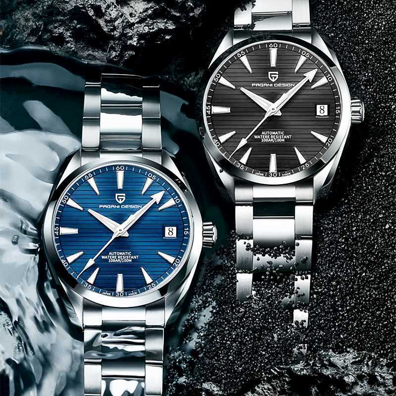 PAGANI DESIGN A150 Retro Mechanical Watch For Men Brand Luxury Automatic 100M Waterproof NH35A Wrist Reloj Hombre 210728, Steel blue
PAGANI DESIGN A150 Retro Mechanical Watch For Men Brand Luxury Automatic 100M Waterproof NH35A Wrist Reloj Hombre 210728, Steel blue