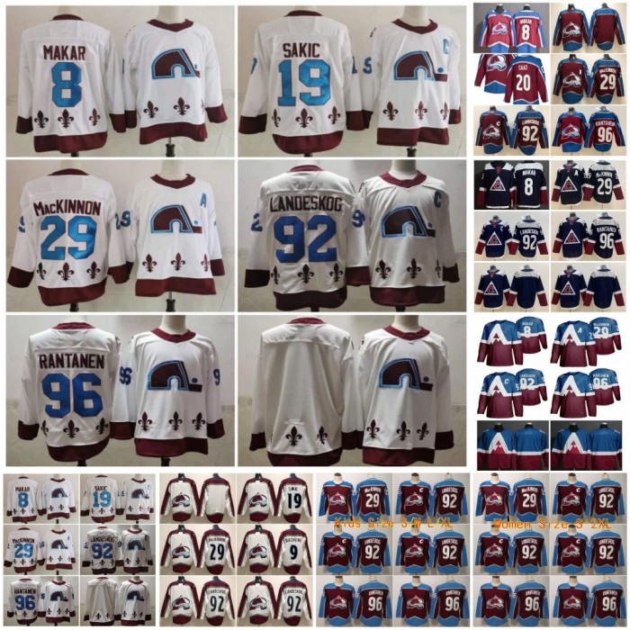 Colorado Avalanche 21 Peter Forsberg 2021 Reverse Retro Hockey Jersey 8 Cale Makar 19 Joe Sakic 29 Nathan MacKinnon 96 Mikko Rantanen 92 Gab, Black;red
Colorado Avalanche 21 Peter Forsberg 2021 Reverse Retro Hockey Jersey 8 Cale Makar 19 Joe Sakic 29 Nathan MacKinnon 96 Mikko Rantanen 92 Gab, Black;red