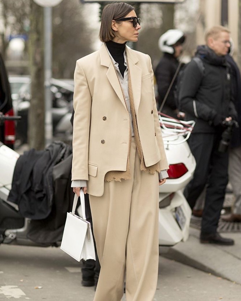 Unique Design Women Pants Suits Leisure Loose Double Breasted Long Blazer Suit Ladies Prom Party Wedding Outfit (Jacket+Pants)