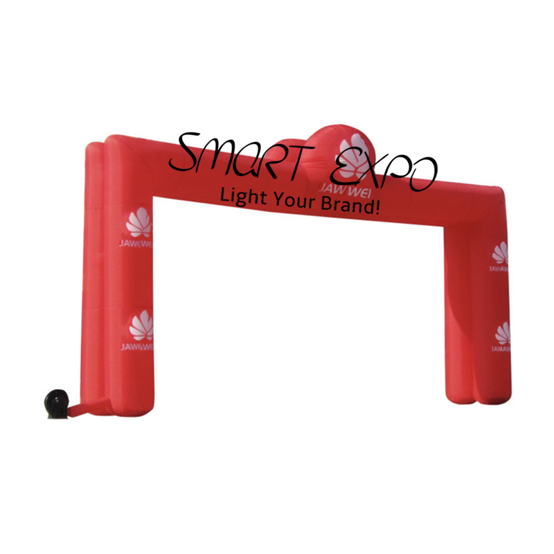 Inflatable Racing Archway Dual Square Combined Set 0.8xW8xH4m with Full Color Printing and Blower
