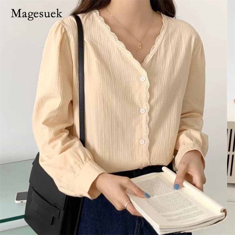 V-neck Korean Tops Loose OL Lace Blouse Long Sleeve Puff Women Spring Autumn Elegant Chemisier Femme 11190 210518, Blue
V-neck Korean Tops Loose OL Lace Blouse Long Sleeve Puff Women Spring Autumn Elegant Chemisier Femme 11190 210518, Blue