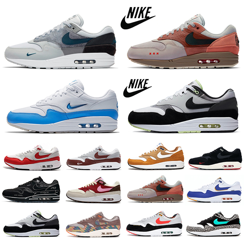 Nike Air max 1 mens running shoes Kiss of Death K.O.D. CHA Remix Pack london 1s elephant amsterdam Magma Schematic University Blue men women trainers sports sneakers, Color#16
Nike Air max 1 mens running shoes Kiss of Death K.O.D. CHA Remix Pack london 1s elephant amsterdam Magma Schematic University Blue men women trainers sports sneakers, Color#16
