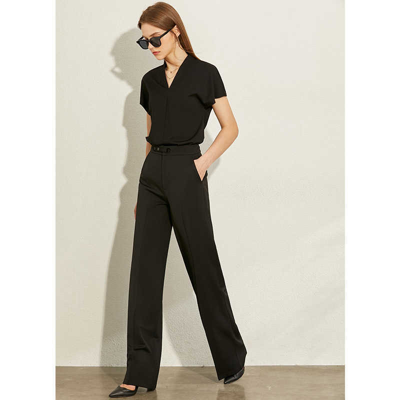 Minimalism Spring Summer Solid High Waist Wide Leg Women's Pant Women Loose Fashion Causal Long Pants 12040239 210527