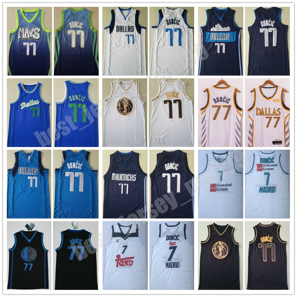 Stitched Men Youth 2021 City White Doncic 77 Luka Jersey Basketball Blue Navy College 7 NCAA Shirts Embroidery, Black;red
Stitched Men Youth 2021 City White Doncic 77 Luka Jersey Basketball Blue Navy College 7 NCAA Shirts Embroidery, Black;red