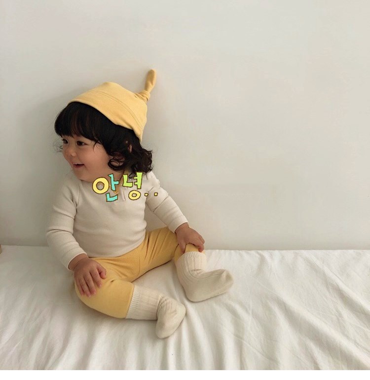 Spring Autumn baby girls pure cotton 3pcs sets infant kids long sleeve bodysuit or T shirt pants and hat boys clothes set 210508