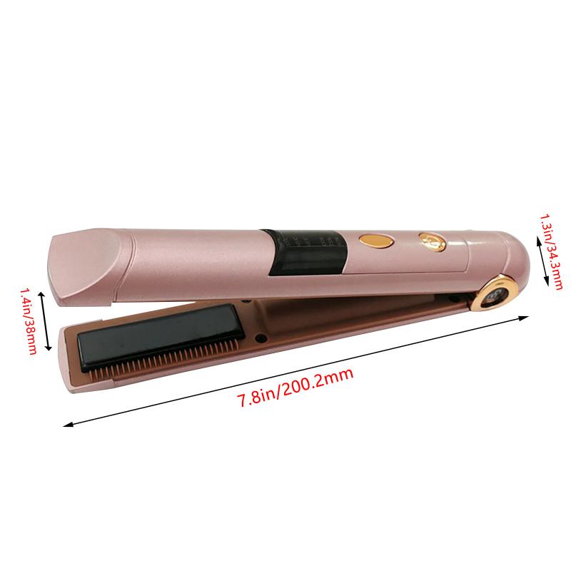 Electric Hair Brushes Portable Wireless Straightener Usb Cordless Lock System Travel Multipurpose Mini Power Bank Iron Straightening#4g