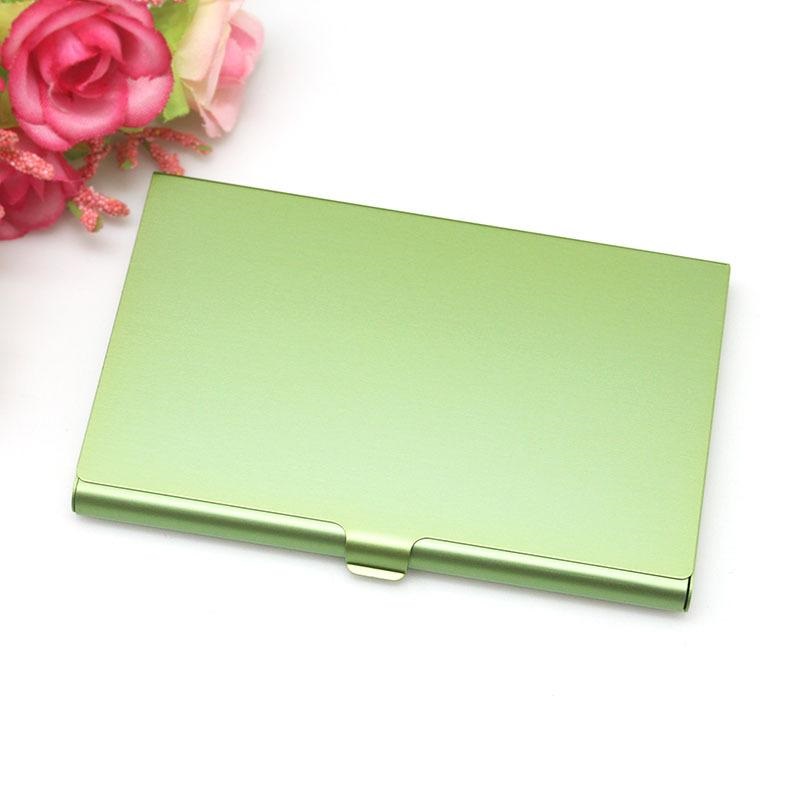 2021 Business Name Credit ID Card Case Holder Aluminum Business Card Holder Card Files Aluminum Silver Color