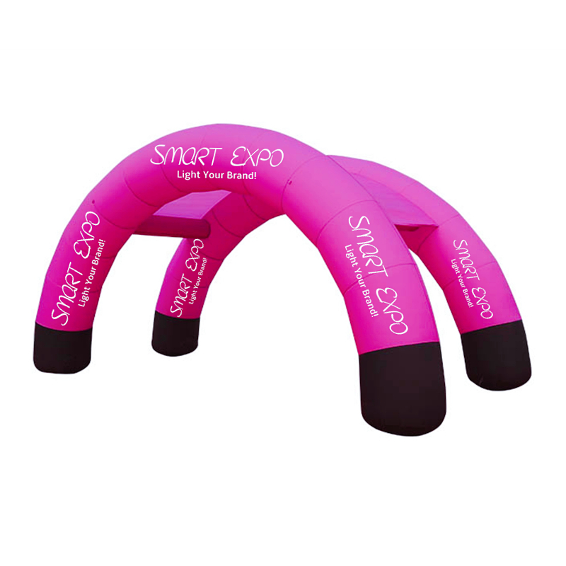Inflatable Dual Round Arch Entrance 0.75xW6xH3m Event Archway Canopy with Full Color Printing and Blower