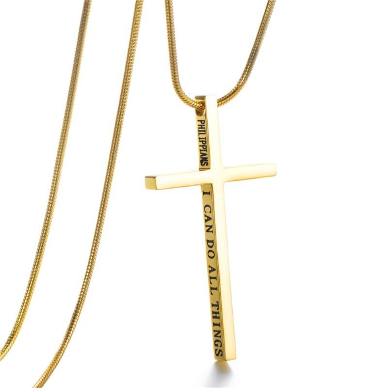 Charms Simplicity Stainless Steel Pendant Necklace 4:13 Cross Titanium Jewelry For Men And Women 3 Colors
Charms Simplicity Stainless Steel Pendant Necklace 4:13 Cross Titanium Jewelry For Men And Women 3 Colors