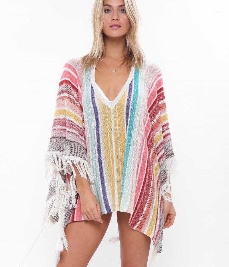 Beachwear Pareo Beach Dress Tunic Wear Bikini Cover Loose Knitting Plus Size Women Female Cover-ups, Pullover Fits True To Women's Swimwear, Striped
Beachwear Pareo Beach Dress Tunic Wear Bikini Cover Loose Knitting Plus Size Women Female Cover-ups, Pullover Fits True To Women's Swimwear, Striped