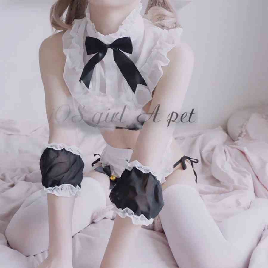 Japanese Ladies Sexy Lingerie Hot Sheer Naughty French Maid Uniform Temptation Sexy Underwear Erotic Lingerie Maid Cosplay, White
Japanese Ladies Sexy Lingerie Hot Sheer Naughty French Maid Uniform Temptation Sexy Underwear Erotic Lingerie Maid Cosplay, White