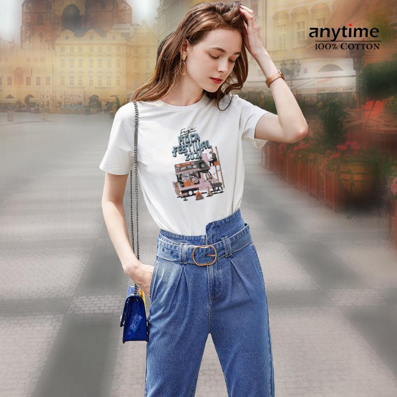 Women's T-Shirt 100% Cotton Tshirt Women Summer Harajuku Short Sleeve Tops Casual Tee Female T Shirt For, White
Women's T-Shirt 100% Cotton Tshirt Women Summer Harajuku Short Sleeve Tops Casual Tee Female T Shirt For, White