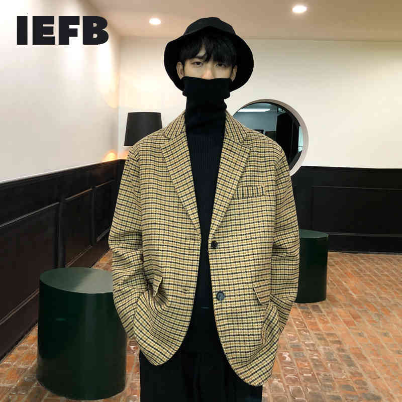 IEFB / Fashion Man's Suit Jacket Plaid Lapel High Street Veste Costume Homme Loose Casual Male Korean Version 9A307 210524, Brown
IEFB / Fashion Man's Suit Jacket Plaid Lapel High Street Veste Costume Homme Loose Casual Male Korean Version 9A307 210524, Brown