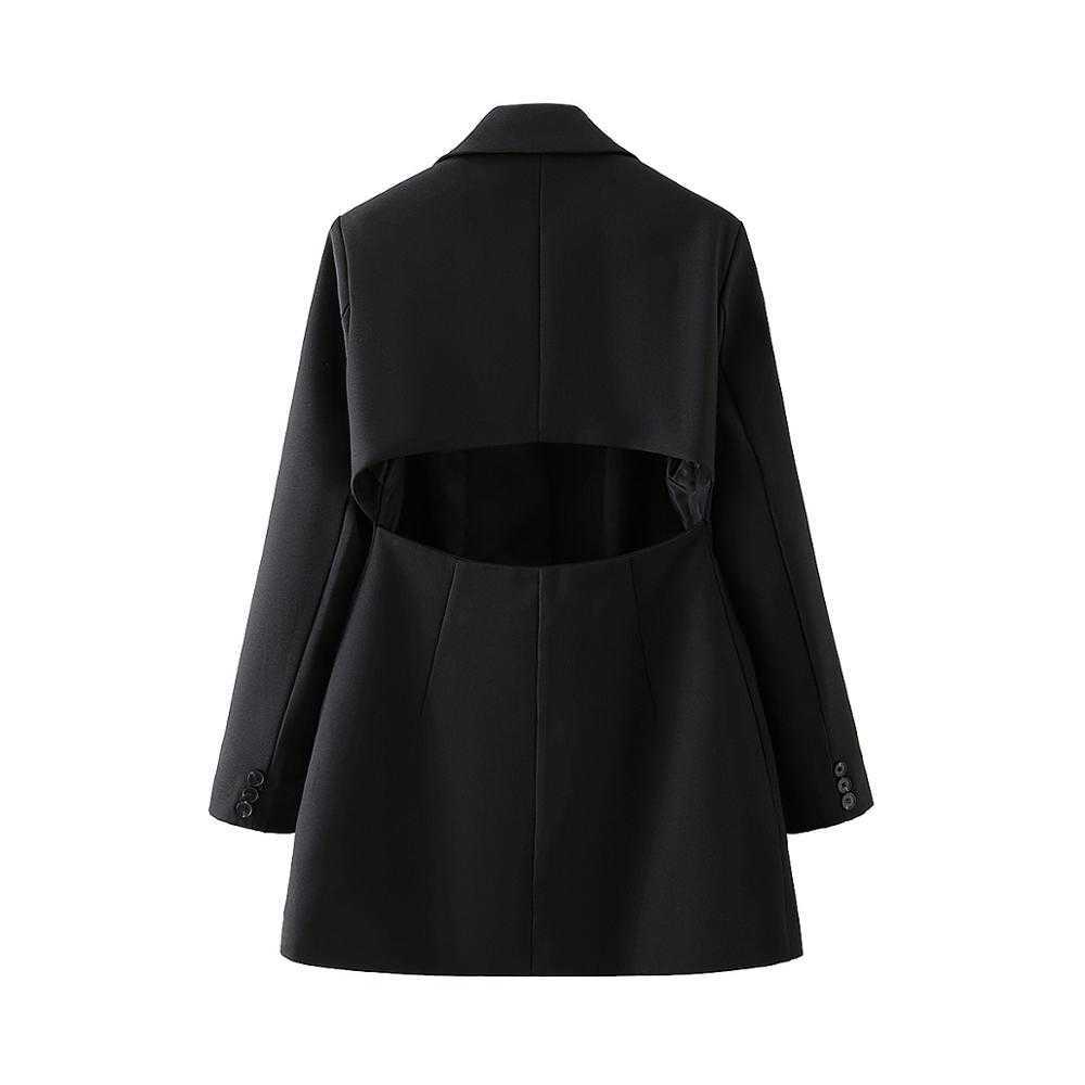 XITIMEAO Women Fashion Office Wear Waistless Suit Blazer Coat Vintage Long Sleeve Pockets Female Suit Skirt Chic Tops 210602