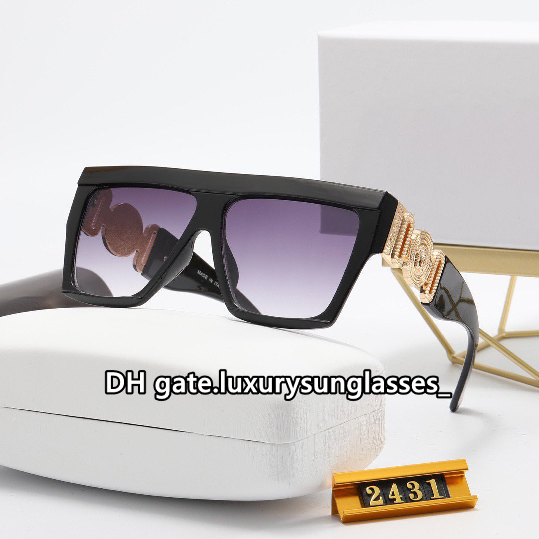 1pcs Anti-UV luxury designer sunglasses for women 2431 Square aviator fashion designers sun glasses men high quality Classic eyewear accesso, White;black
1pcs Anti-UV luxury designer sunglasses for women 2431 Square aviator fashion designers sun glasses men high quality Classic eyewear accesso, White;black