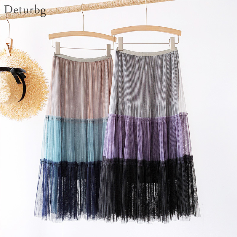 Casual Dresses Women's Vintage Mesh Patchwork A-Line Skirt Korean Female High Waist Contrast Color Pleated Midi Skirts Faldas 2021, Purple
Casual Dresses Women's Vintage Mesh Patchwork A-Line Skirt Korean Female High Waist Contrast Color Pleated Midi Skirts Faldas 2021, Purple