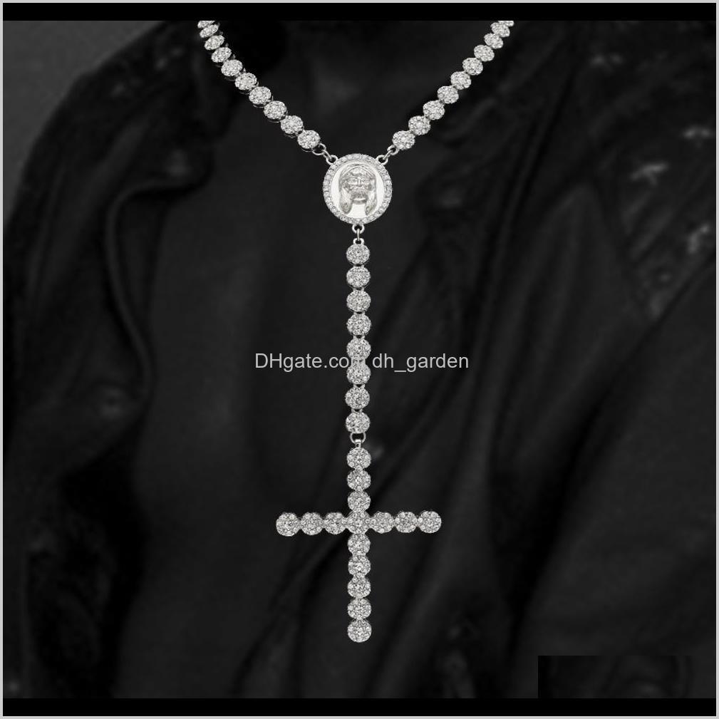 Pendant Necklaces Fashion Gold Plated Cubic Zirconia Mens Jesus Round Portrait Cross Tennis Chain Necklace Rosary Personalized Hip Hop Wbpgs, Silver
Pendant Necklaces Fashion Gold Plated Cubic Zirconia Mens Jesus Round Portrait Cross Tennis Chain Necklace Rosary Personalized Hip Hop Wbpgs, Silver