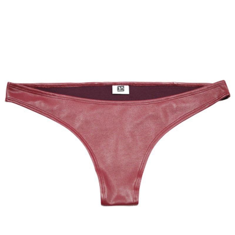 Women's Panties Low Rise Women Sexy Latex G-String Thong Smooth T-Back Crotch Erotic Lingerie Stage Gay Wear Wet Look Black Red
Women's Panties Low Rise Women Sexy Latex G-String Thong Smooth T-Back Crotch Erotic Lingerie Stage Gay Wear Wet Look Black Red