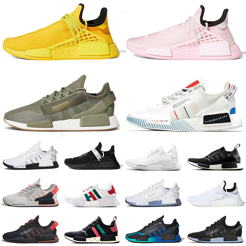 

Nmd R1 V2 Runners Sneakers Running Shoes Human Race Hu Trail Pharrell Williams Mens Womens All Black Nmds Bee Races Aqua Tones Dazzle Camo Japan Trainers Size 36-47, 2 36-45 dazzle camo