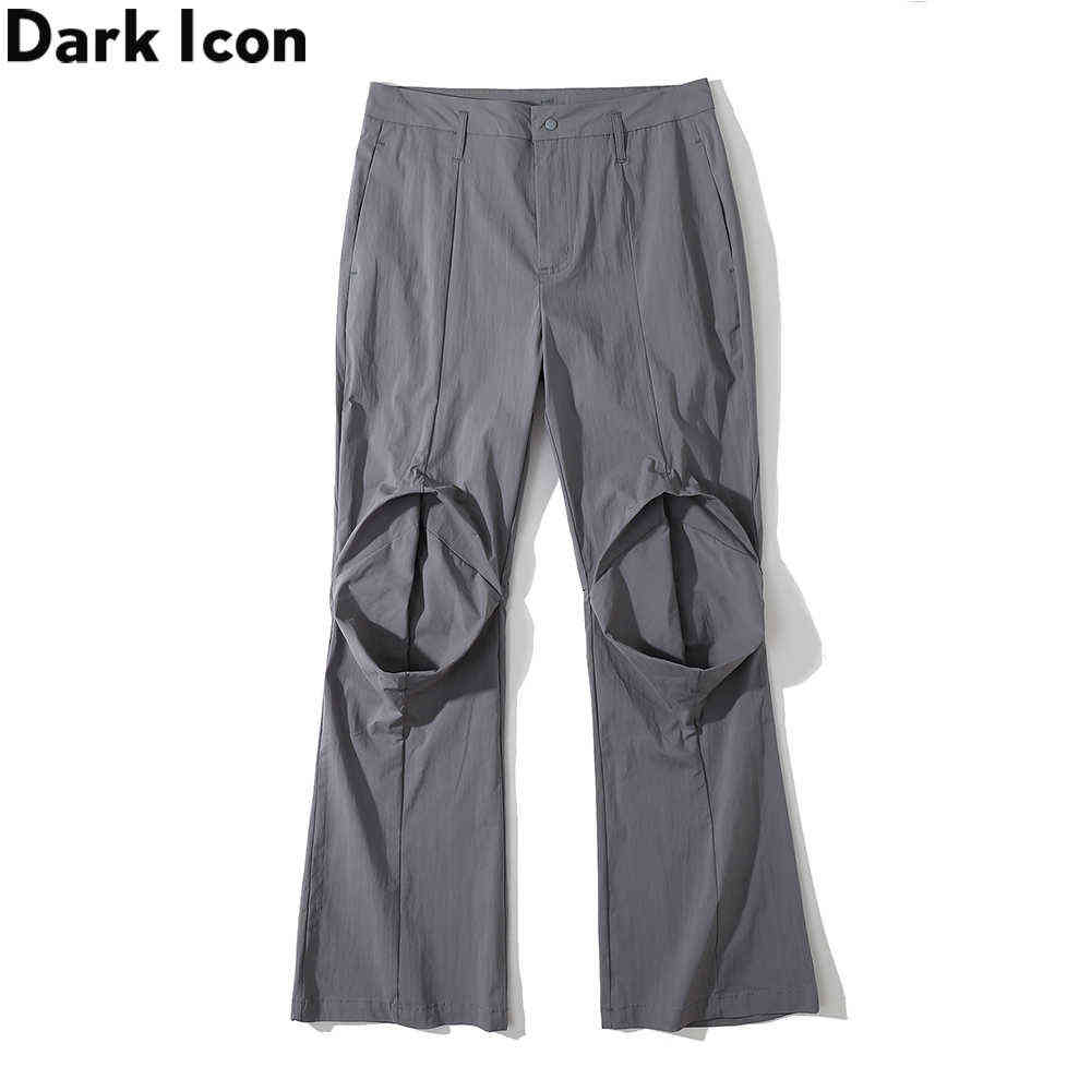Plain Pleated on Knee Flare Pants Men High Street Fashion Men's Pants Trousers Black Grey 210603
Plain Pleated on Knee Flare Pants Men High Street Fashion Men's Pants Trousers Black Grey 210603