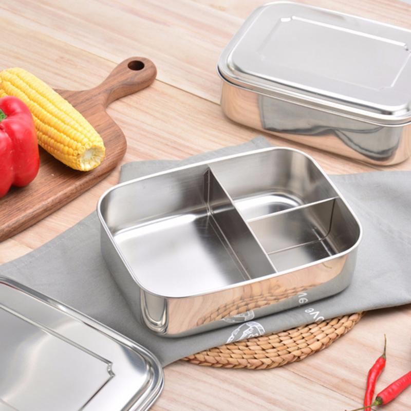 Storage Bottles & Jars Stainless Steel Food Container Bento 3 Compartments Design Perfect For Picnic Salad
Storage Bottles & Jars Stainless Steel Food Container Bento 3 Compartments Design Perfect For Picnic Salad