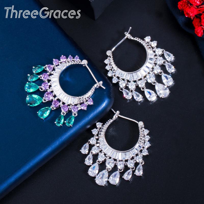 Dangle & Chandelier ThreeGraces Elegant Light Blue Cubic Zirconia Silver Color Round Circle Earrings For Women Boho Style Jewelry ER532
Dangle & Chandelier ThreeGraces Elegant Light Blue Cubic Zirconia Silver Color Round Circle Earrings For Women Boho Style Jewelry ER532